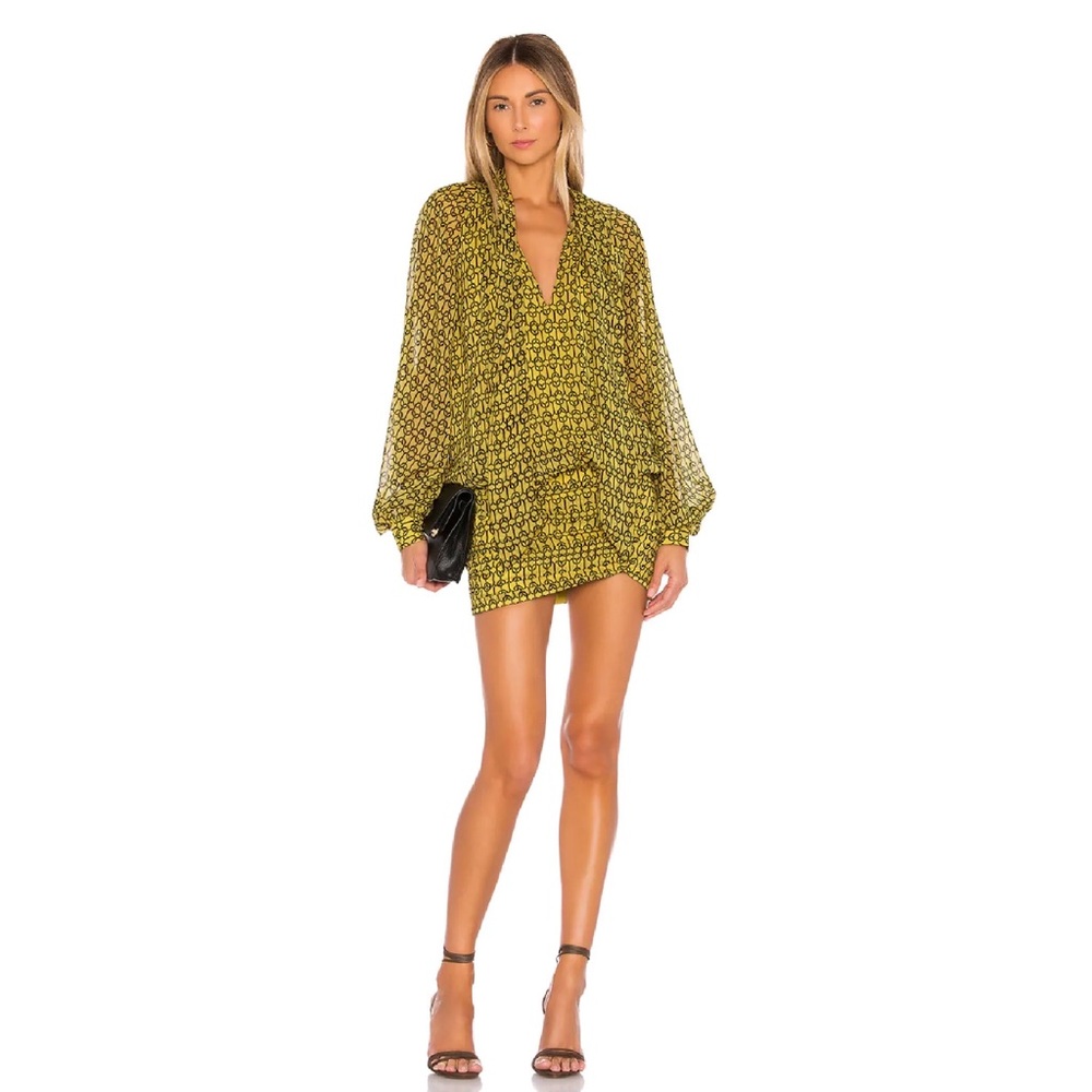 NEW WITH TAGS - L’ Academie - Maelle Mini Dress in Gold Chain